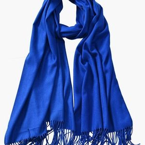 Blue cashmere scarf